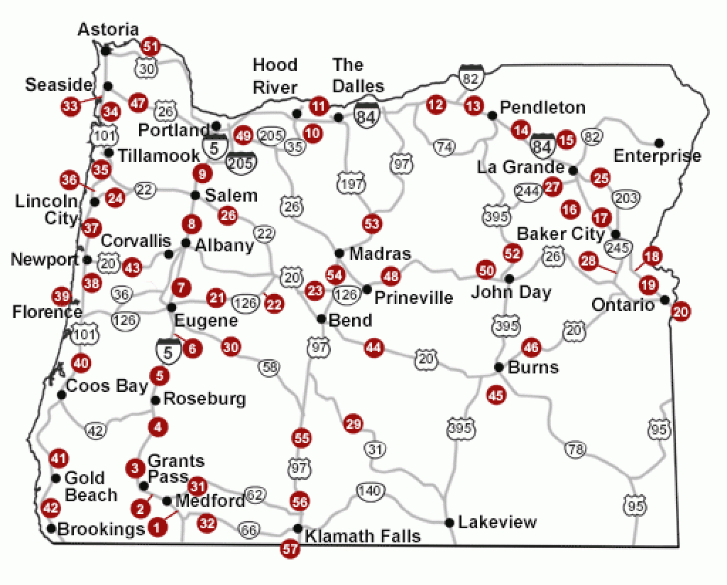 Rest Areas Map | Tripcheck - Oregon Traveler Information pertaining to Washington State Milepost Map