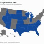 Right To Work: The Anti Union Laws Now On The Books In 25 States   Vox Intended For Map Of Right To Work States
