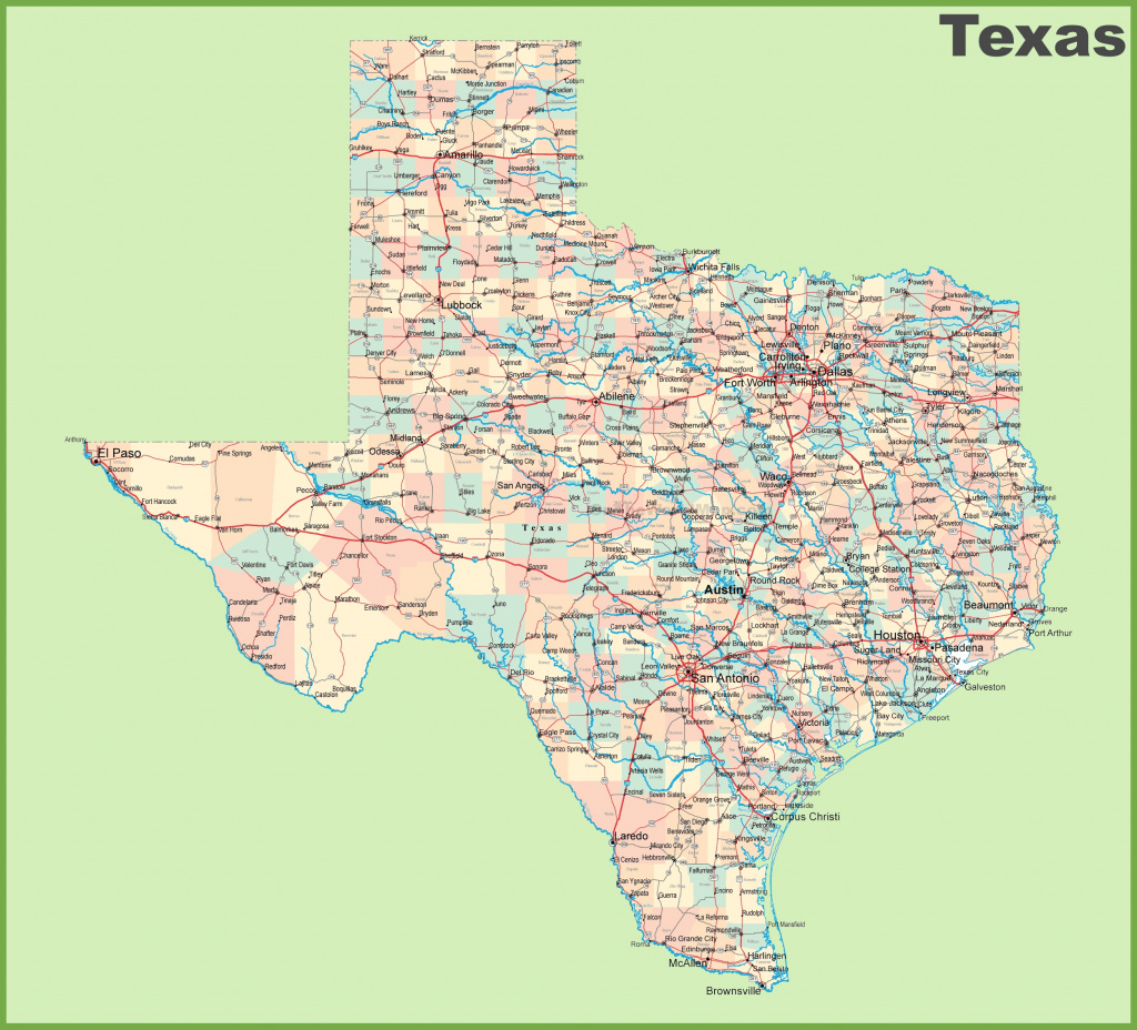 Road Map Of Texas With Cities with Texas State Highway Map