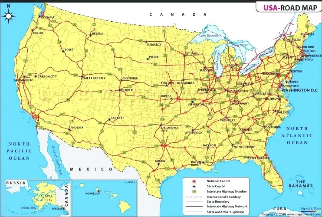 Road Maps Of The United States Major Us Cities And Roads Map intended for Road Map Of The United States With Major Cities