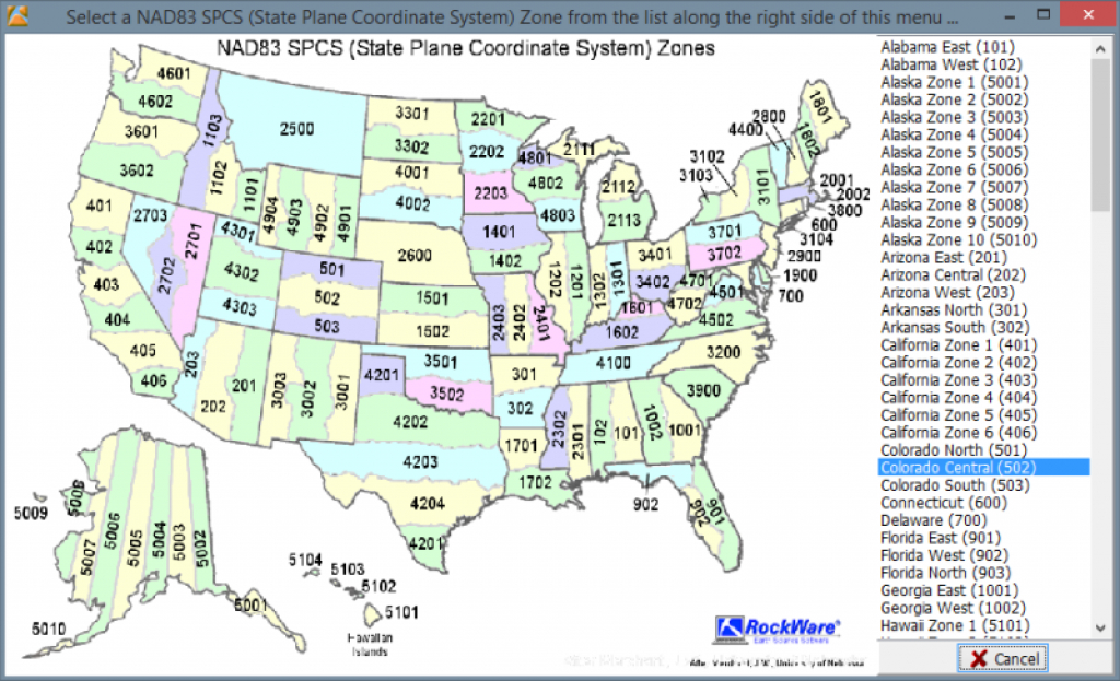 Rockworks | The Rockware Blog | Page 3 throughout State Plane Coordinate System Map
