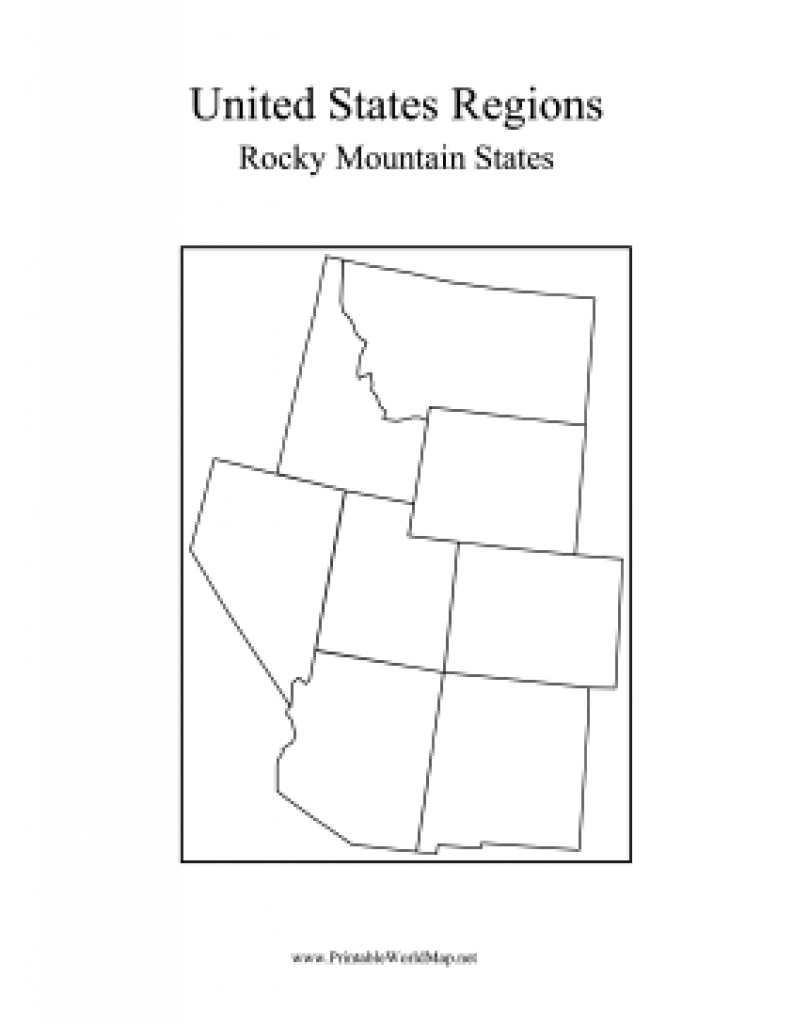 Rocky Mountain States Map within Us Map Rocky Mountain States