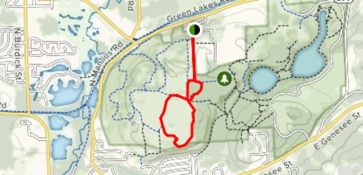 Green Lakes State Park Trail Map
