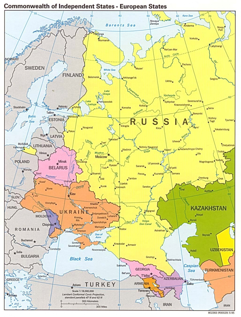 Russia And The Former Soviet Republics Maps - Perry-Castañeda Map regarding Russia And Commonwealth Of Independent States Map