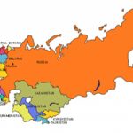 Russia Powerpoint Map, With Surrounding Countries   Maps For Design Regarding Russia And Commonwealth Of Independent States Map