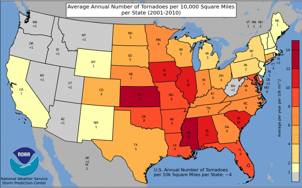 Ryan&amp;#039;s Blog: Where Is Tornado Alley? for Tornado Alley States Map