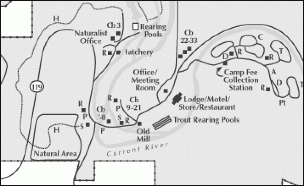 Salem, Missouri Area Maps with regard to Montauk State Park Campground Map