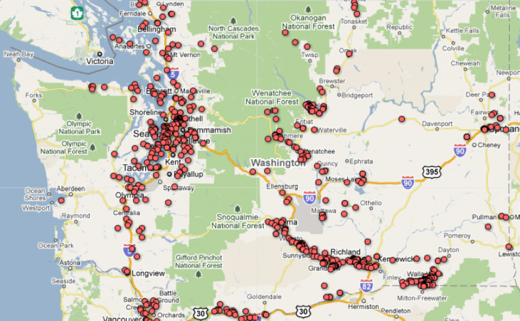 Sean P. Sullivan - Washington Wine Report: Washington Winery Map within Washington State Wineries Map
