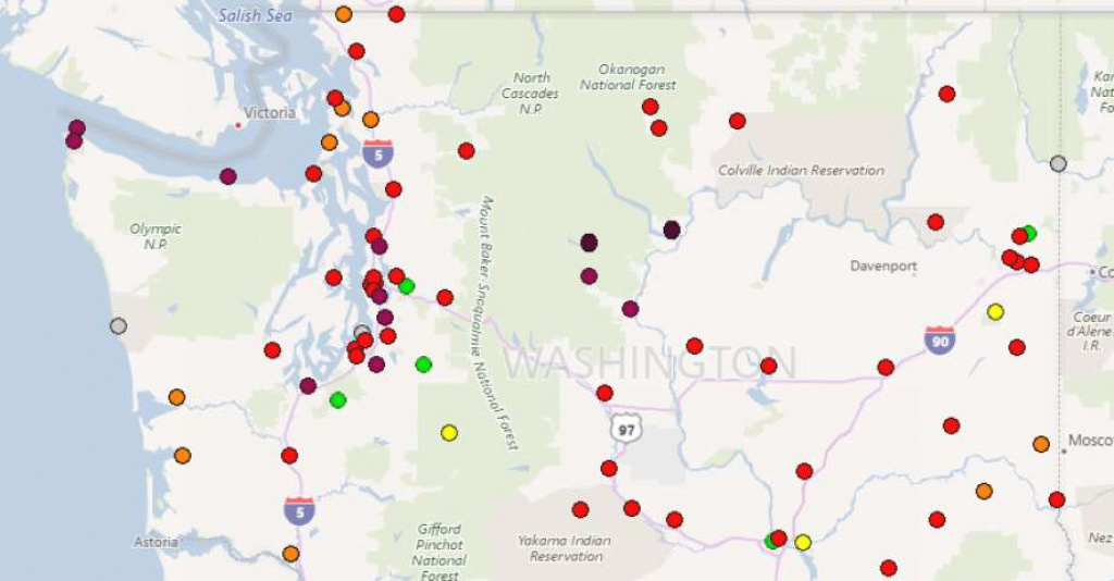 Seattle Gets Another Day Of Thick Smoke, Air Worse Than Beijing with Washington State Air Quality Map