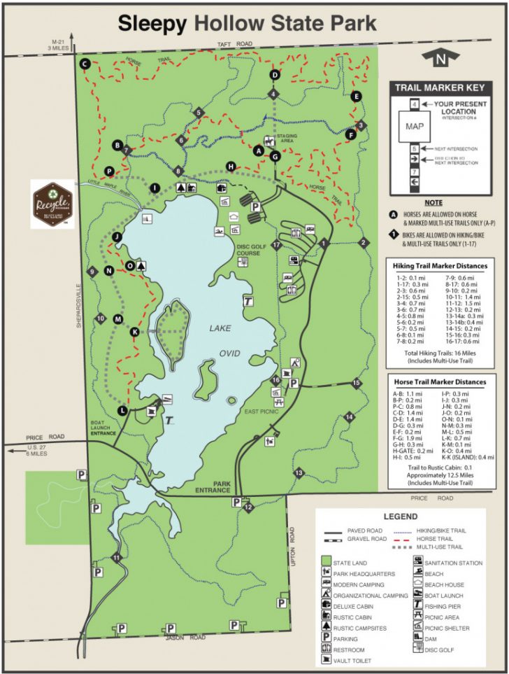 Sleepy Hollow State Parkmaps & Area Guide - Shoreline Visitors Guide ...