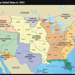 Small 1853 Us Growth Wall Map   Maps Inside Growth Of The United States To 1853 Map