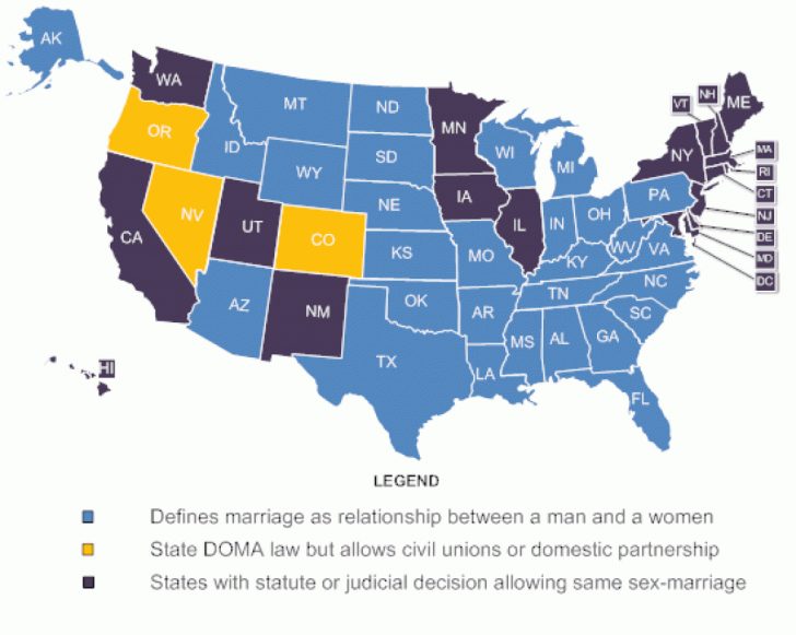 Map Of Gay Marriage States 2014