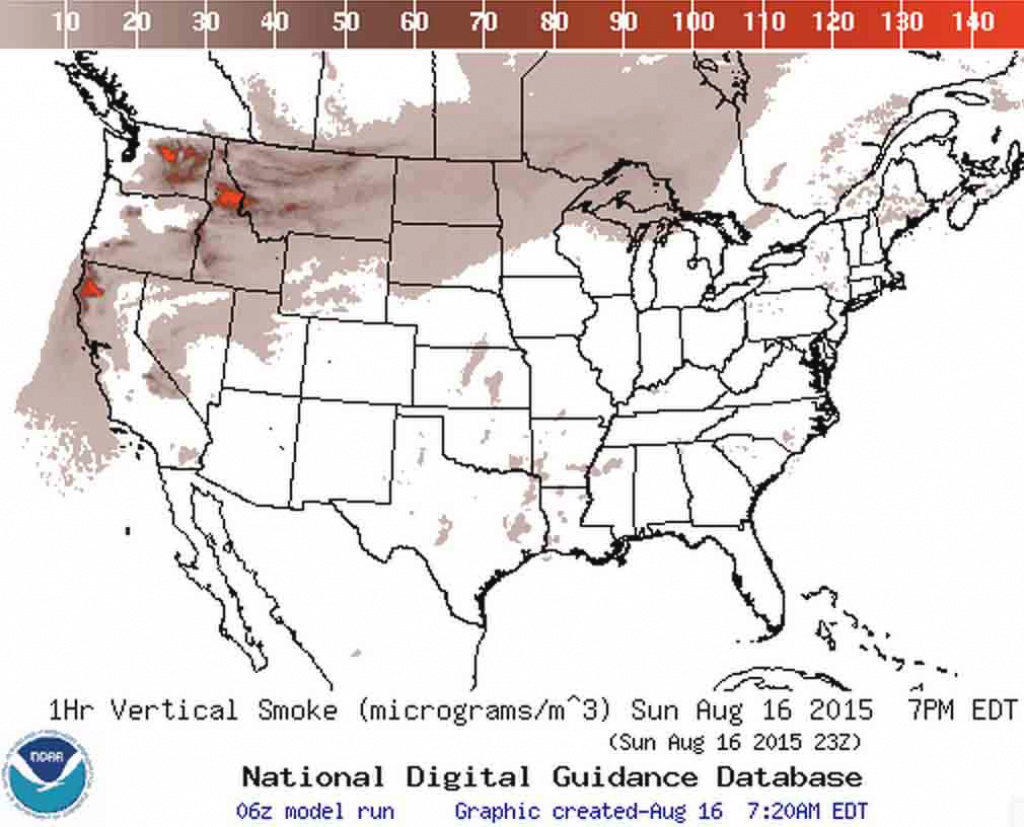 Smoke Spreads East From Wildfires In The Northwest - Wildfire Today intended for Map Of The Washington State Fires