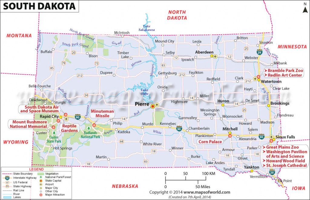 South Dakota Map, Map Of South Dakota, Sd Map throughout South Dakota State Parks Map