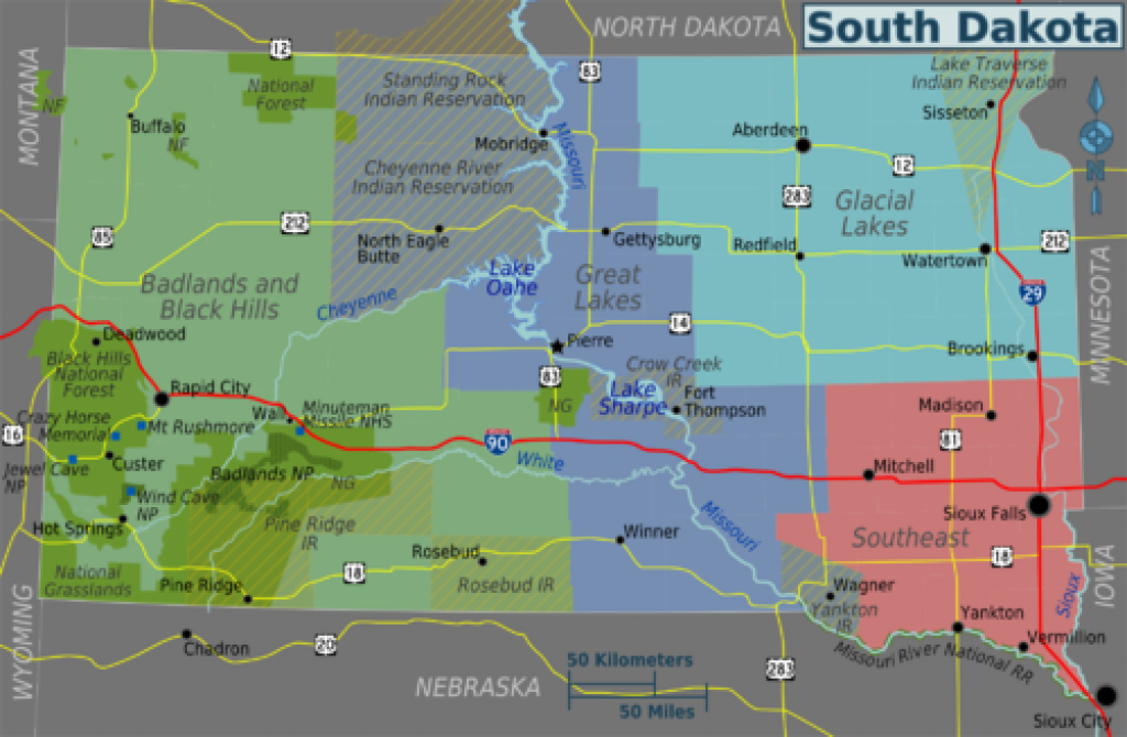 South Dakota – Travel Guide At Wikivoyage for South Dakota State Parks Map