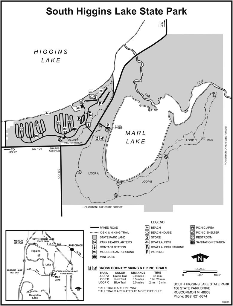 South Higgins Lake State Park - Maplets intended for South Higgins Lake State Park Map