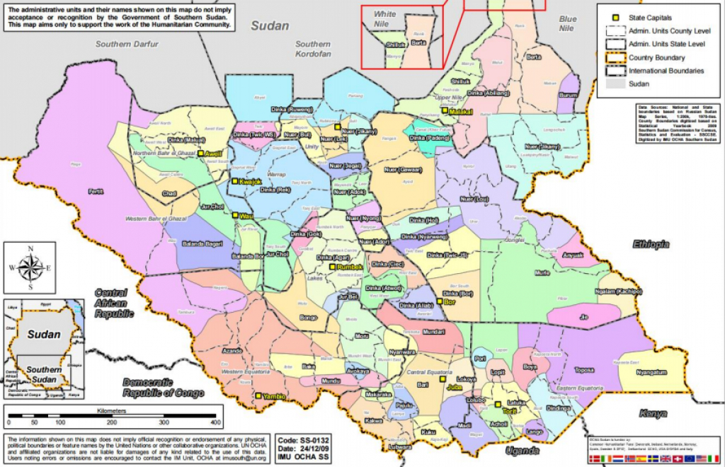 South Sudan | Acaps within Map Of South Sudan States And Counties