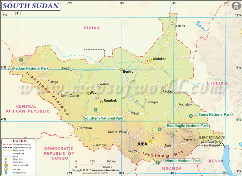 South Sudan Map, Map Of South Sudan throughout Map Of South Sudan States And Counties