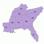 Southeast Region | Southeast Region States And Capitals | Southeast In Southeast Region Map With States And Capitals