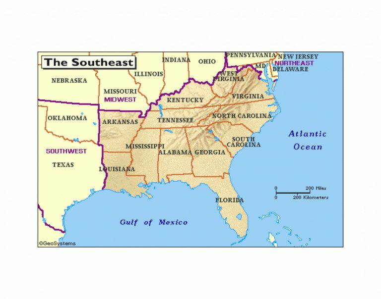 Southeast State Capitals - Purposegames Inside Southeast Map With ...