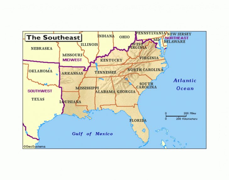 Southeast State Capitals - Purposegames Regarding Southeast Region Map ...