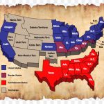 Southern United States American Civil War Confederate States Of In Civil War Map Union And Confederate States