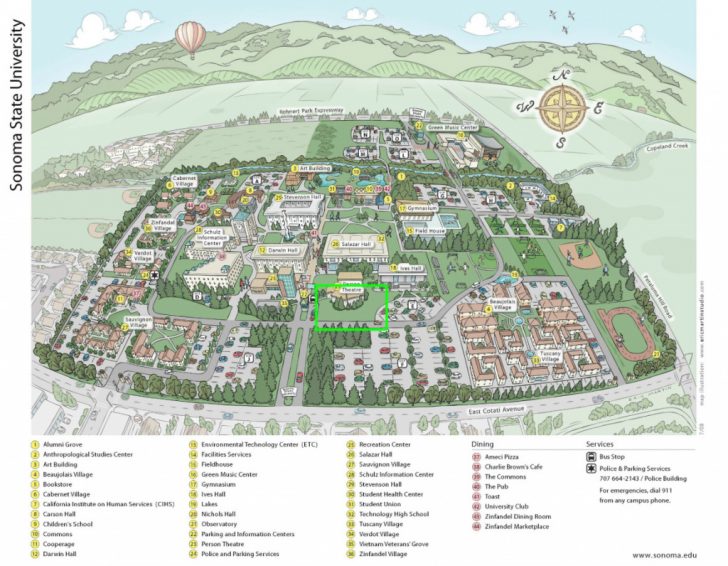 Sonoma State University Housing Map