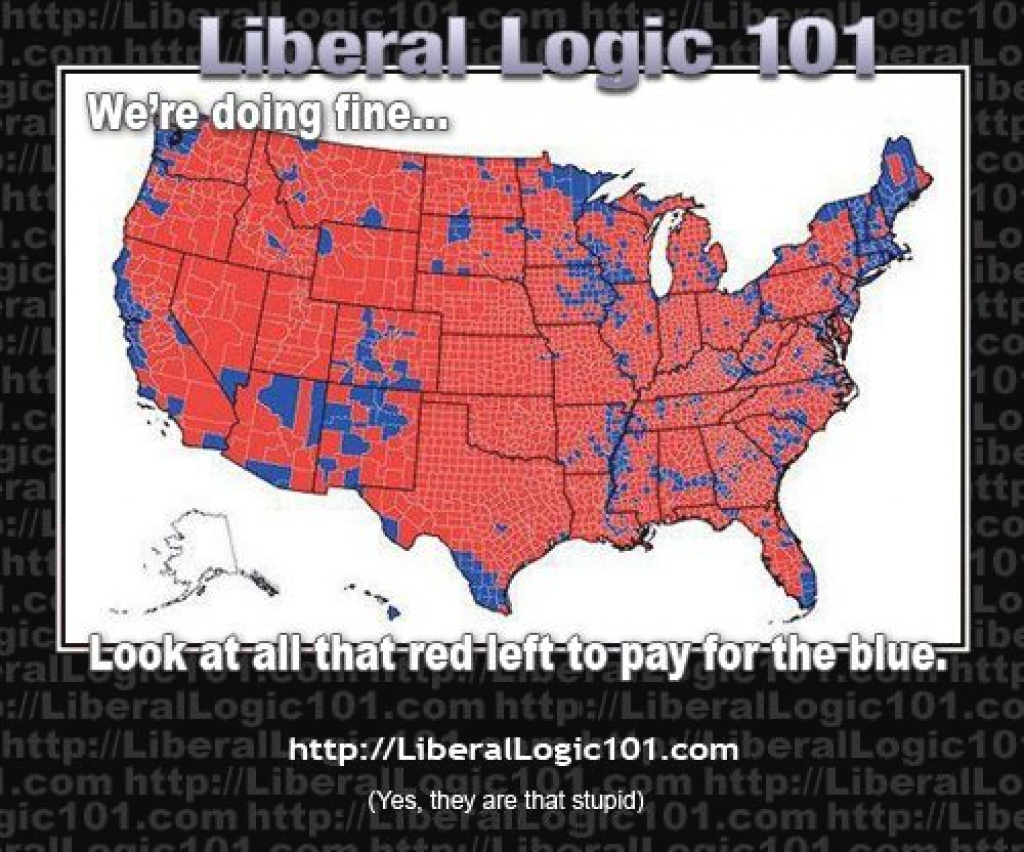 Standard Right Wing Propaganda: Heroic Red States Support Lazy Blue with regard to Red State Blue State Map 2012 Presidential Election
