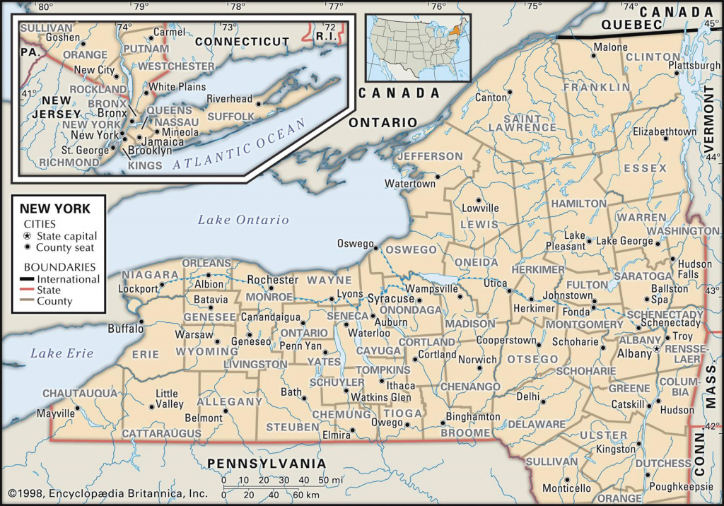State And County Maps Of New York within New York State Map Image