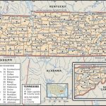 State And County Maps Of Tennessee Regarding Tennessee Alabama State Line Map