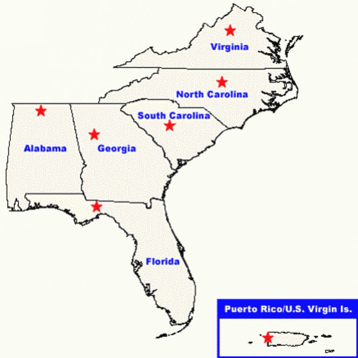 Map Of Georgia And Surrounding States