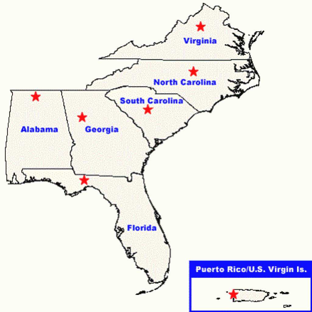 State Climate Offices In The Southeast | Southeast Regional Climate with regard to Map Of Georgia And Surrounding States