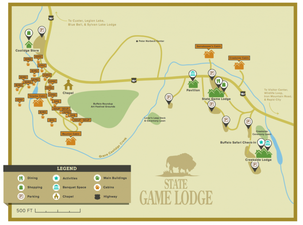 State Game Lodge » Lodges &amp;amp; Cabins » Custer State Park Resort throughout Custer State Park Map