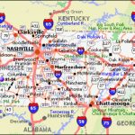State Map Of Tennessee With Regard To Tennessee Alabama State Line Map