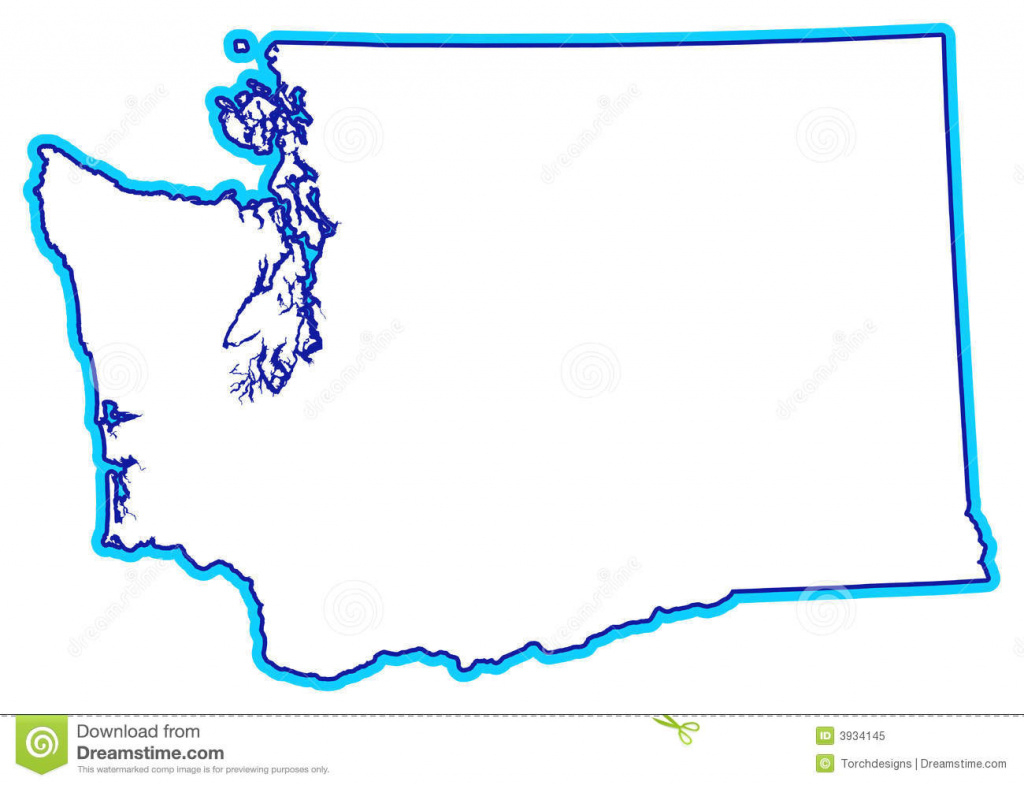 State Of Washington Outline Stock Illustration - Illustration Of within Washington State Map Outline