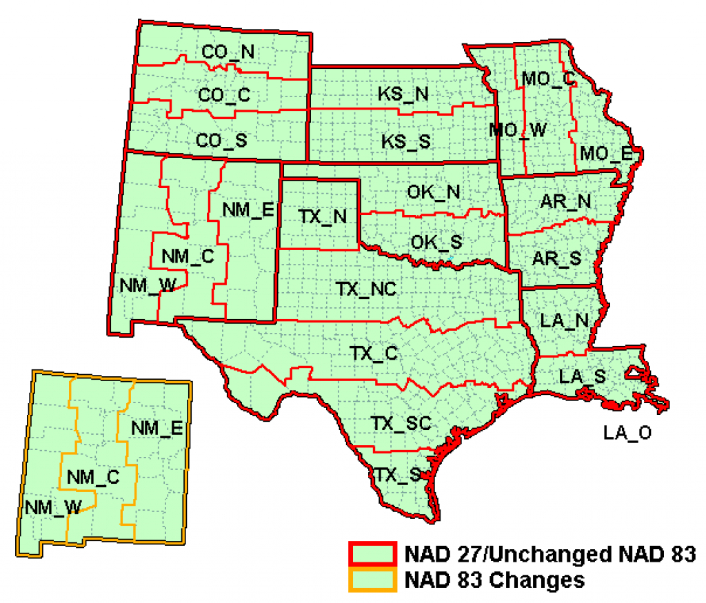 State Plane Coordinate System - Xms Wiki with regard to Texas State Plane Coordinate Map