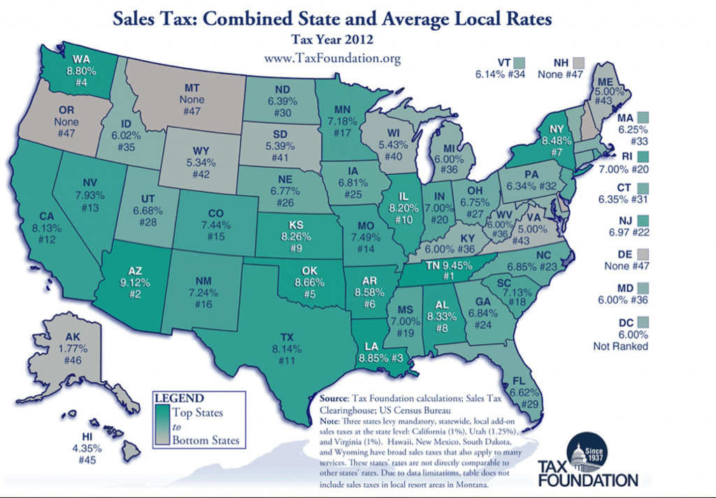State Sales Tax: State Sales Tax Map 2016 pertaining to Sales Tax By State Map