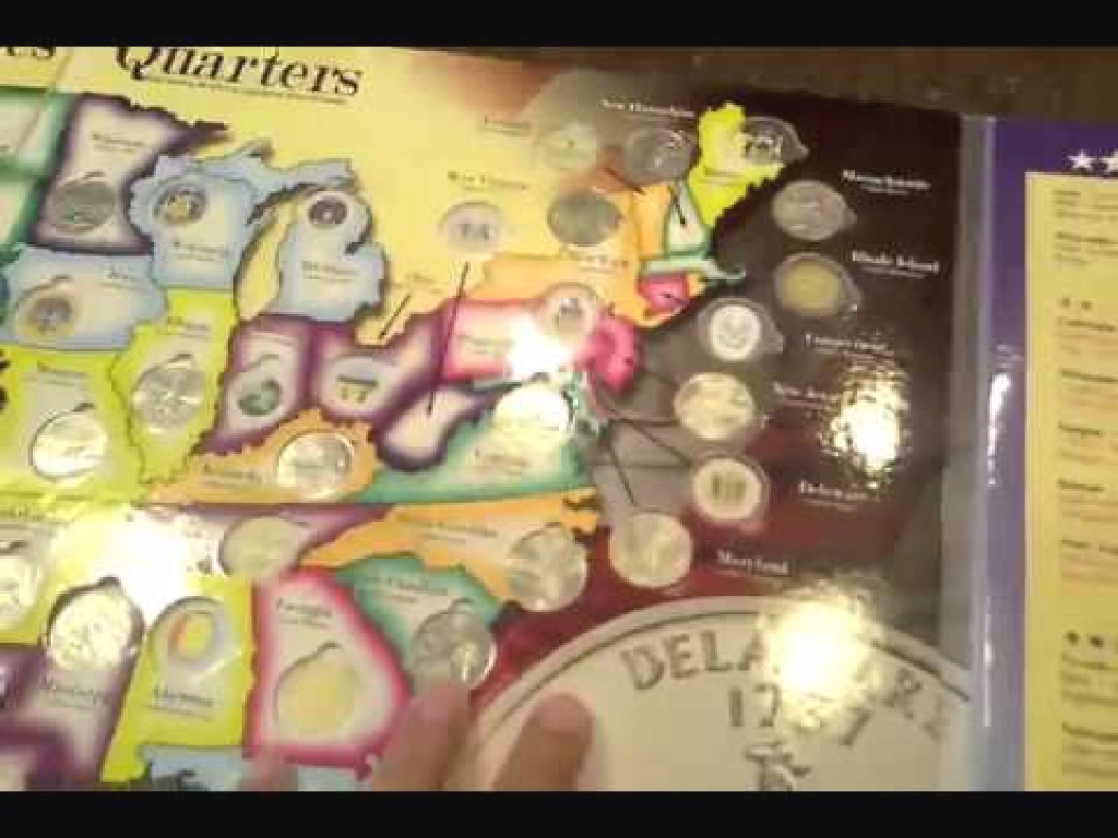 State Series Quarters Collector Map Review - Youtube within State Series Quarters Collector Map