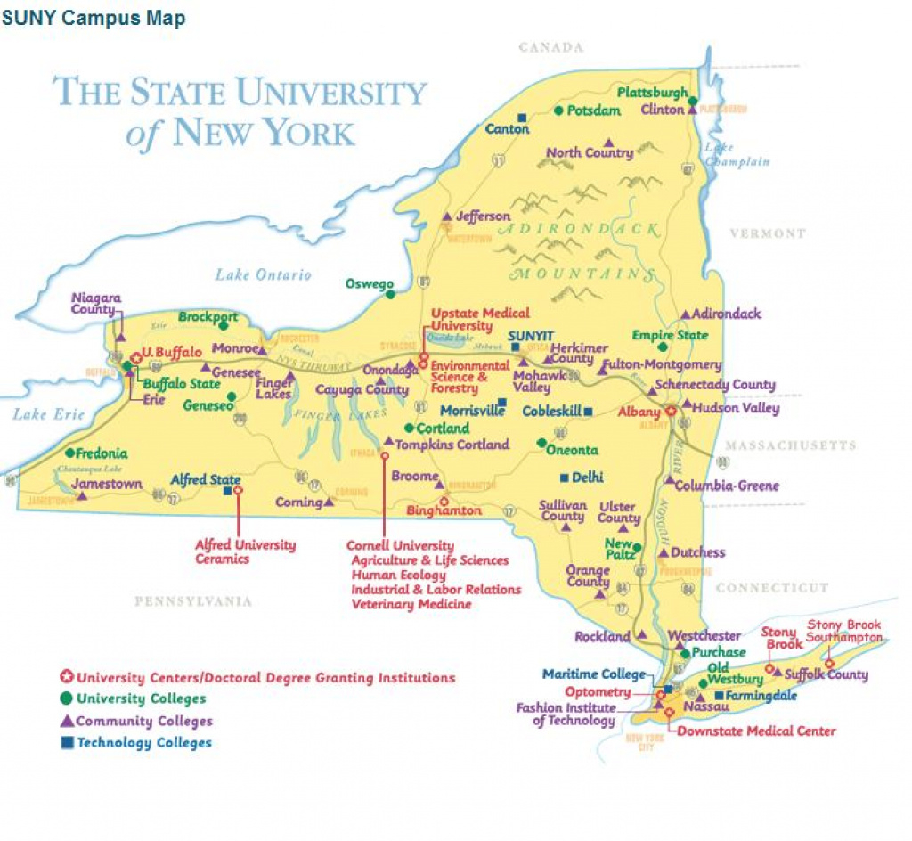 State University Of New York Map regarding State University Of New York Map