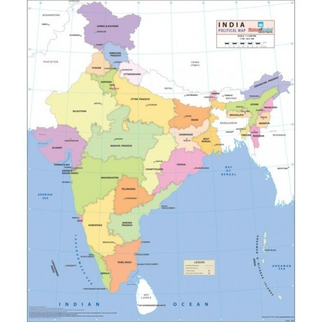 States And Capital India Map At Rs 200 /piece | Rajnitik Rajya for India Map With States And Capitals
