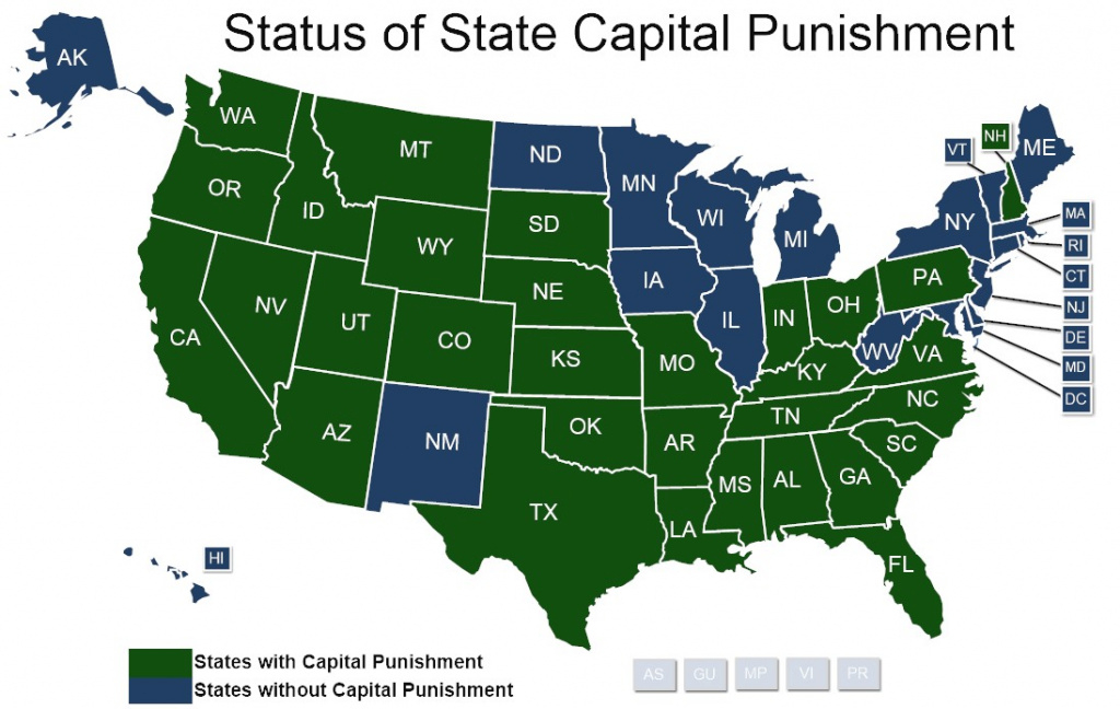 States And Capital Punishment within Death Penalty States Map