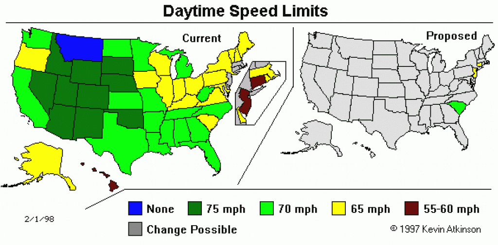 States&amp;#039; Attitudes Towards Speed Limits: News Summary within Interstate Speed Limits By State Map