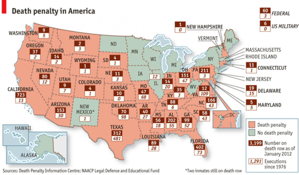 States Of Punishment - Daily Chart pertaining to Death Penalty States Map