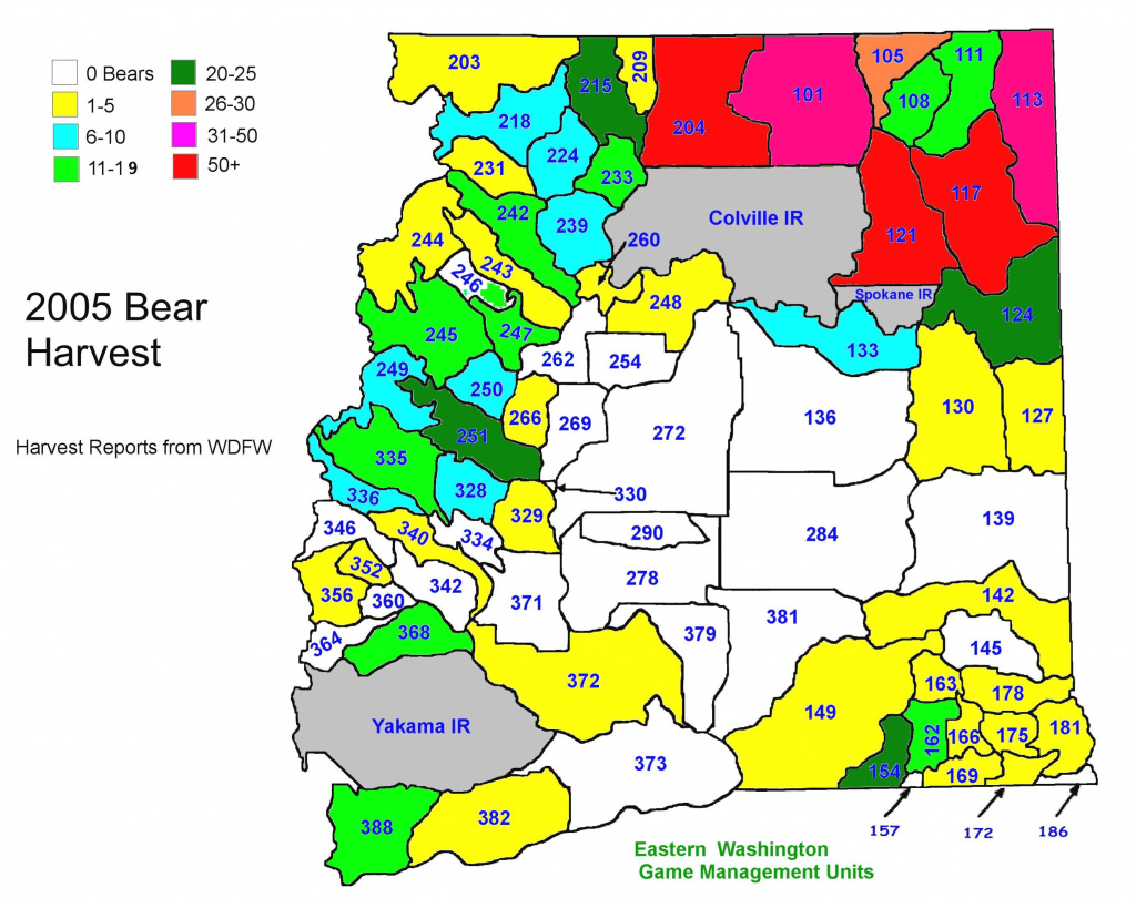 Statisticalmaps throughout Bears In Washington State Map