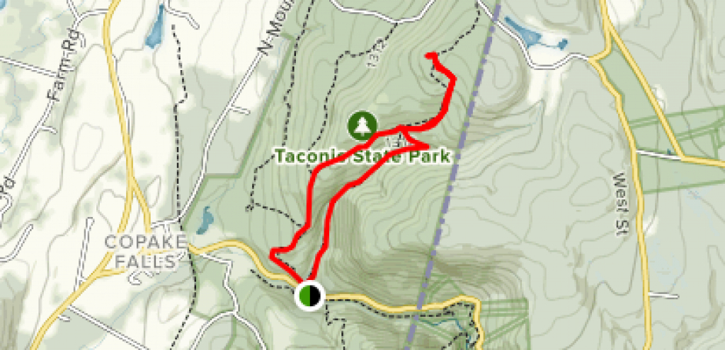 Sunset Rock Trail - New York | Alltrails in Taconic State Park Trail Map