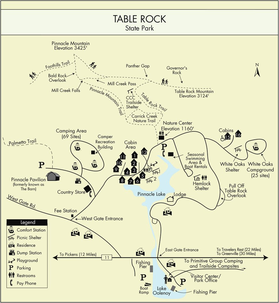 Table Rock State Park - Maplets within Table Rock State Park Map