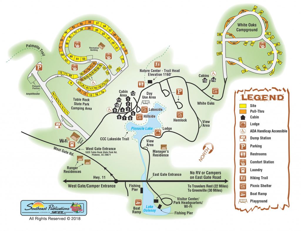 Table Rock State Park | Sc Campgrounds And Rv Parks inside Table Rock State Park Map