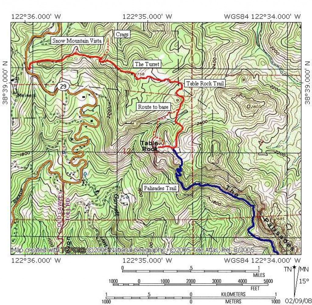 Table Rock Trail : Climbing, Hiking &amp;amp; Mountaineering : Summitpost within Table Rock State Park Map