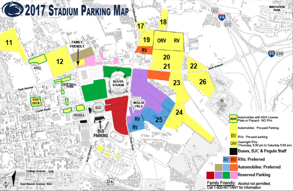 Tailgating - State Guide within Penn State Football Parking Green Lot Map