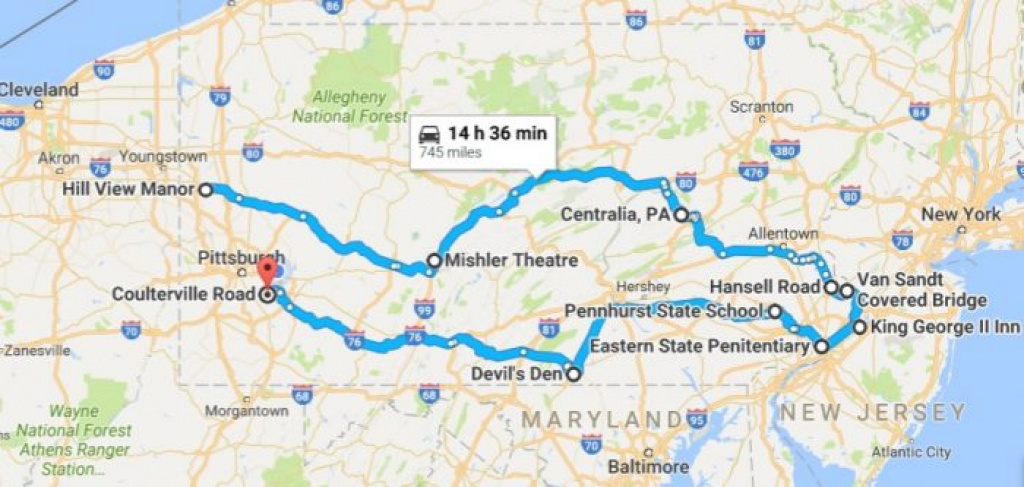 Take This Haunted Road Trip In Pennsylvania To The State&amp;#039;s Scariest with regard to Road Map Of New York State And Pennsylvania